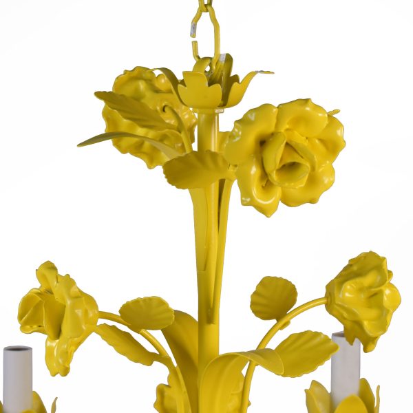 Yellow Tole Chandelier B1099- Circa Who Furniture