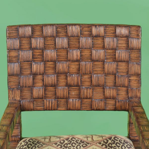 Set of 6 Rattan Wrapped Dining Chairs